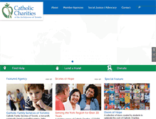 Tablet Screenshot of catholiccharitiestor.org